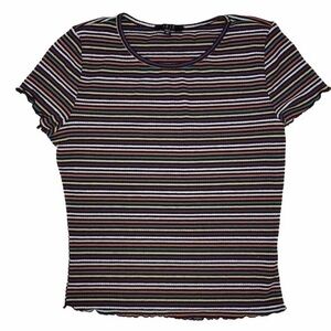 Iris Striped Ruffle Top